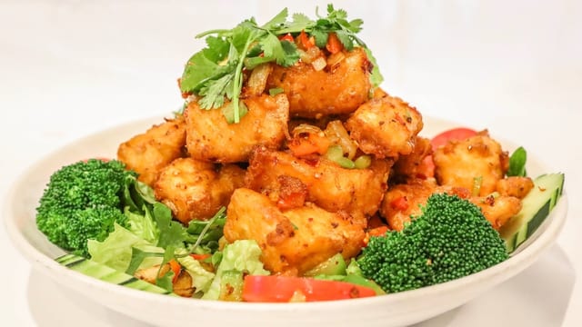 Sp9. Sautéed Jalapeño Tofu.