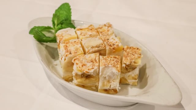 Banana Coconut Ice Cream Cake.