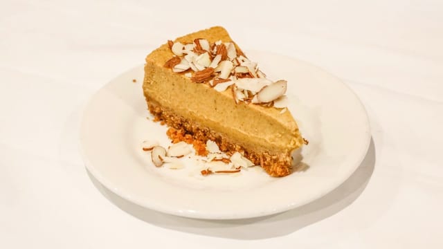 Almond Pumpkin Cheesecake.